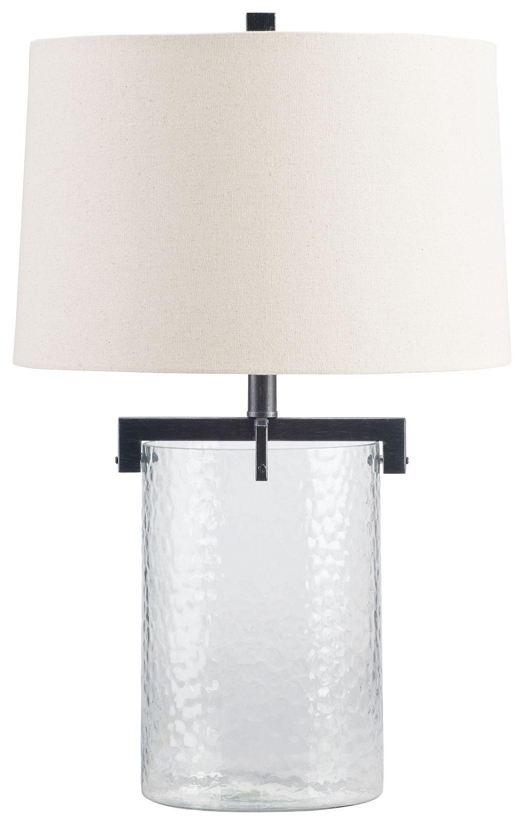 Fentonley - Clear / Antique Black - Glass Table Lamp Tony's Home Furnishings Furniture. Beds. Dressers. Sofas.