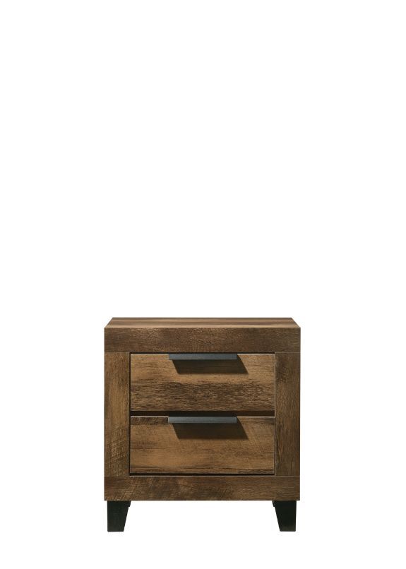 Morales - Nightstand - Rustic Oak Finish - Tony's Home Furnishings