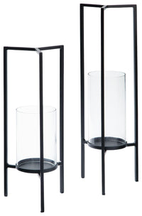 Thumbnail for Ginette - Black - Candle Holder Set (Set of 2) Tony's Home Furnishings Furniture. Beds. Dressers. Sofas.