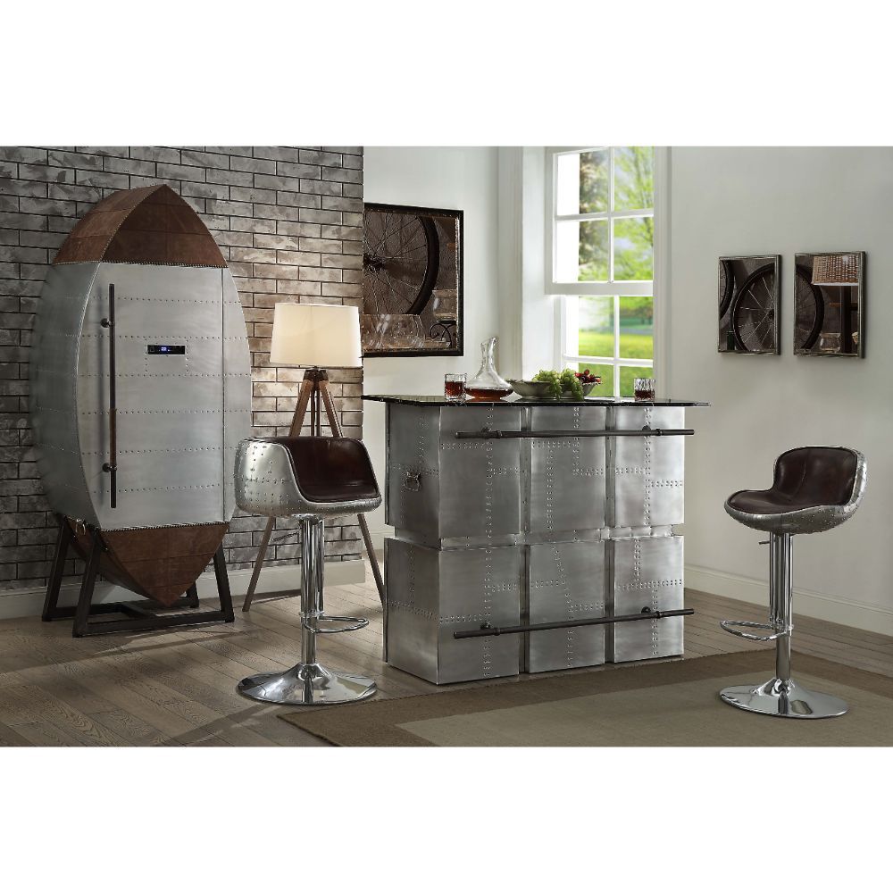 Brancaster - Bar Table - Marble & Aluminum - Tony's Home Furnishings