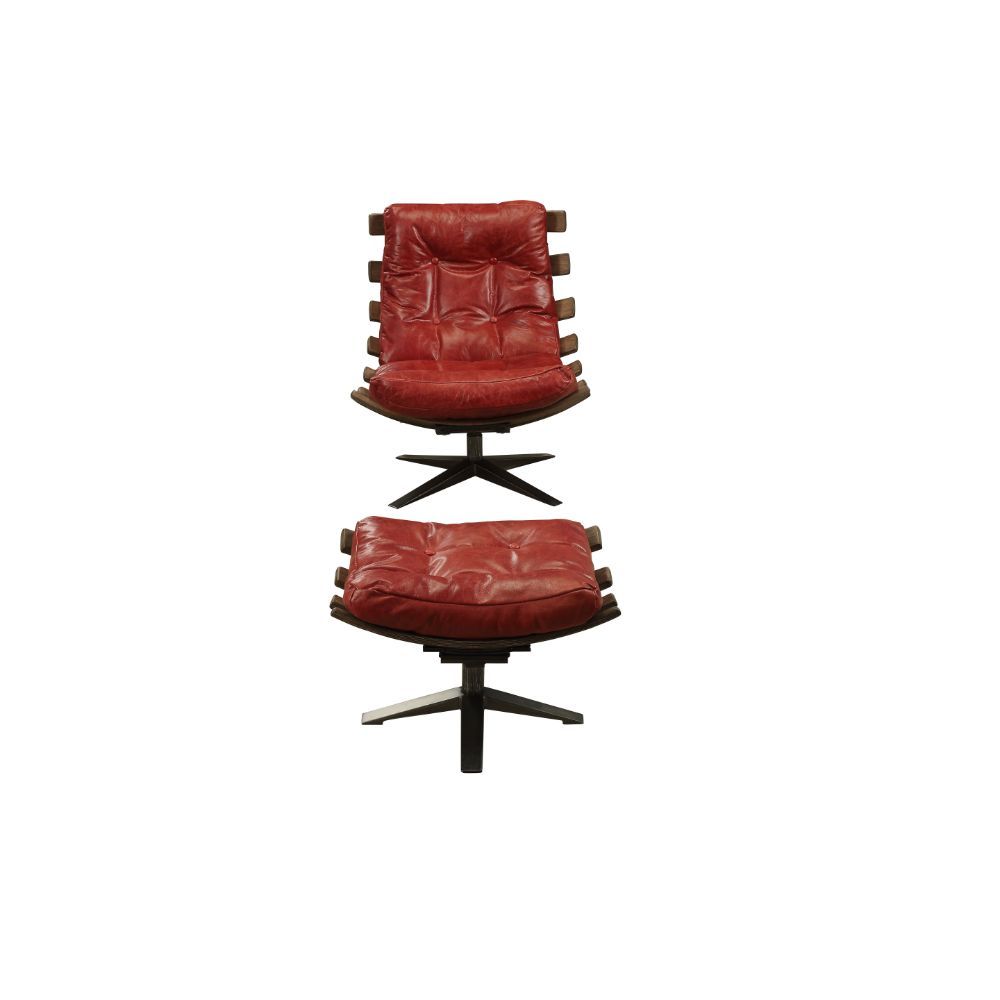 Gandy - 2Pc Pk Chair & Ottoman - Tony's Home Furnishings