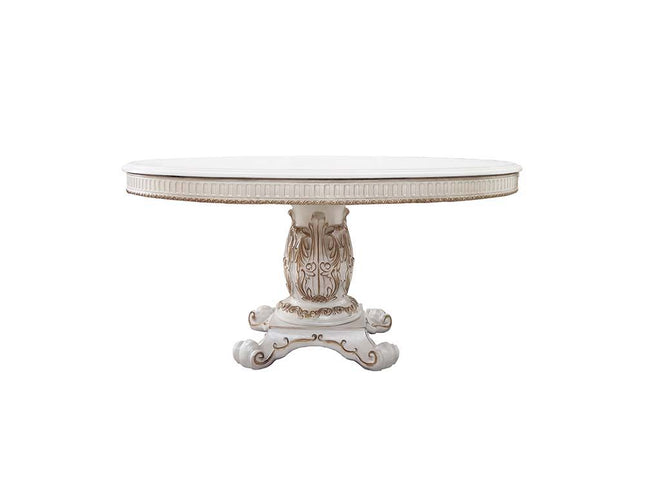 Vendom - Dining Table - Antique Pearl Finish - 76" - Tony's Home Furnishings