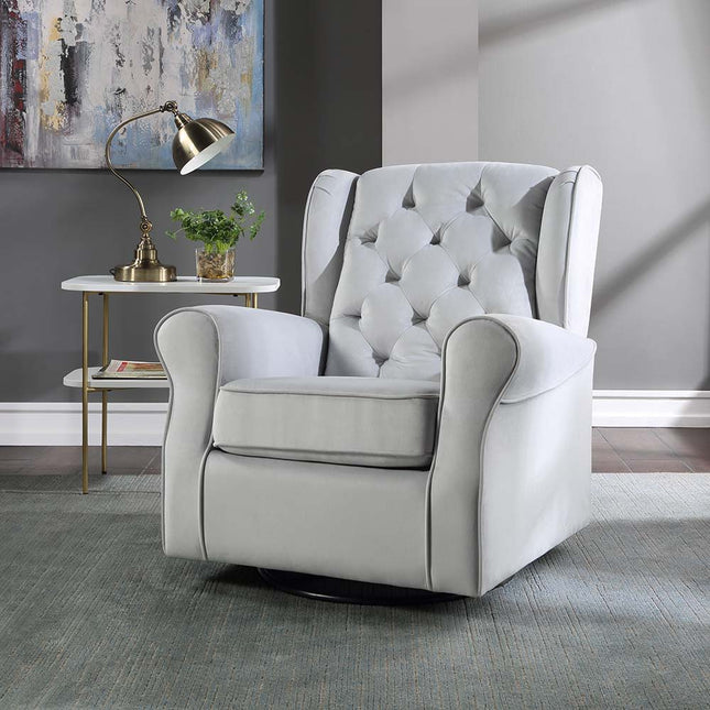 Zeger - Swivel Chair - Gray Fabric - Tony's Home Furnishings