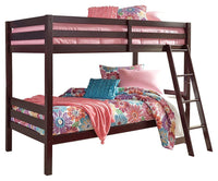 Thumbnail for Halanton - Dark Brown - Twin/twin Bunk Bed W/Ladder Tony's Home Furnishings Furniture. Beds. Dressers. Sofas.