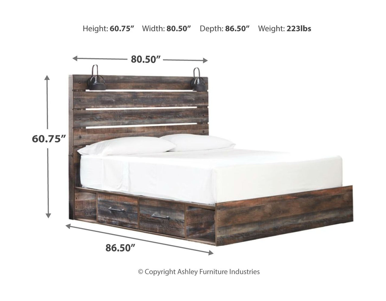 Drystan - Panel Bed - Tony's Home Furnishings