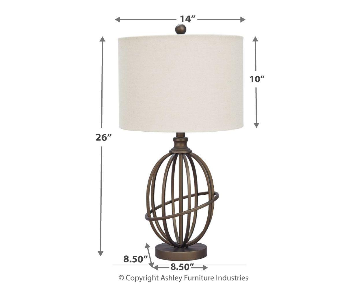 Manasa - Dark Brown - Metal Table Lamp Tony's Home Furnishings Furniture. Beds. Dressers. Sofas.