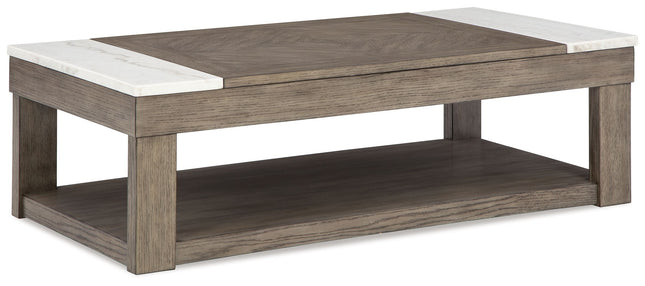 Loyaska - Grayish Brown / White - Lift Top Cocktail Table - Tony's Home Furnishings