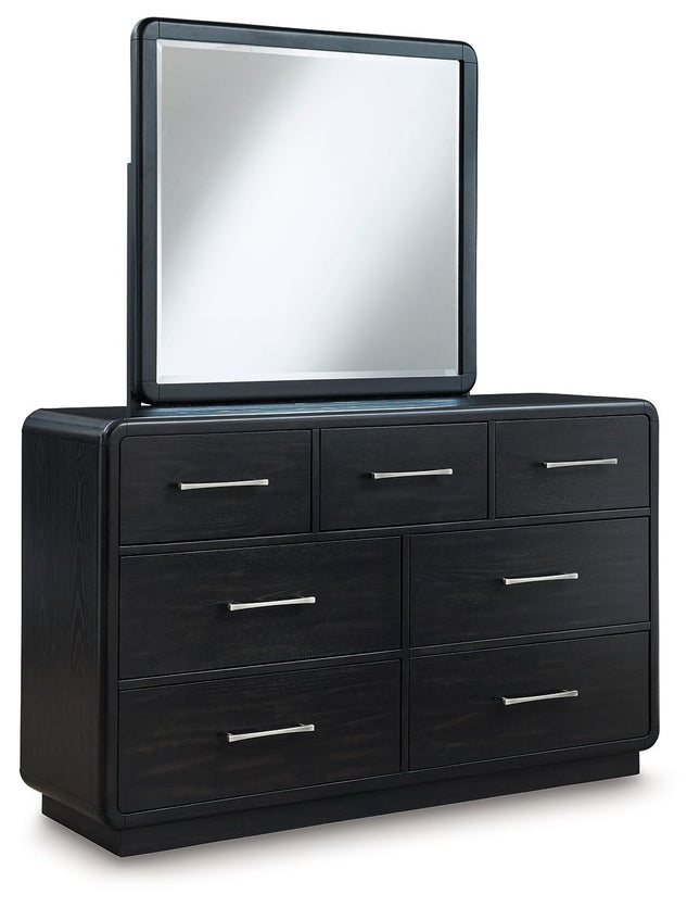 Rowanbeck - Black - Dresser And Mirror - Tony's Home Furnishings