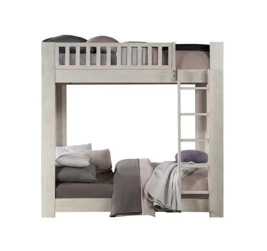 Cedro - Bunk Bed - Weathered White Finish - Tony's Home Furnishings