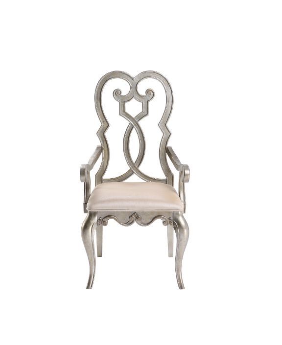 Esteban - Chair (Set of 2) - Ivory Velvet & Antique Champagne Finish - Tony's Home Furnishings