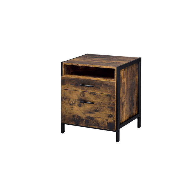 Juvanth - Nightstand - Rustic Oak & Black Finish - Tony's Home Furnishings