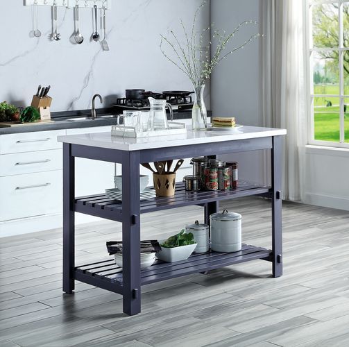 Enapay - Kitchen Island - Black - Tony's Home Furnishings