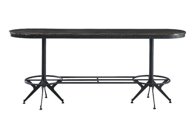 Zangief - Counter Height Table - Salvaged Brown & Black Finish - Tony's Home Furnishings