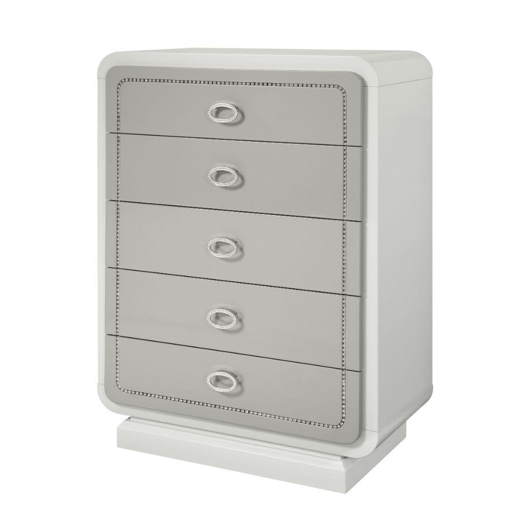 Allendale - Chest - Ivory & Latte High Gloss - Tony's Home Furnishings