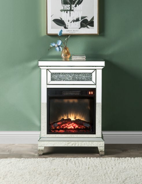 Noralie - Fireplace - Pearl Silver - 35" - Tony's Home Furnishings