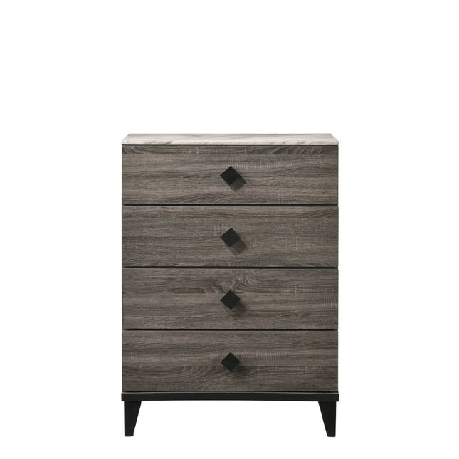 Avantika - Chest - Faux Marble & Rustic Gray Oak - Tony's Home Furnishings