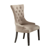 Gerardo - Dining Chair (Set of 2) - Beige Linen & Weathered Espresso - Tony's Home Furnishings