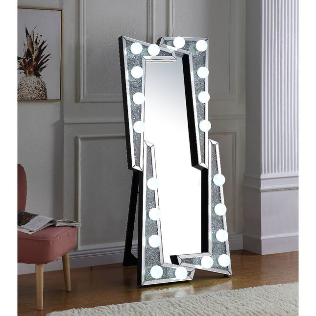 Noralie - Accent Floor Mirror - Pearl Silver - Wood - 63" - Tony's Home Furnishings