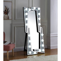 Noralie - Accent Floor Mirror - Pearl Silver - Wood - 63