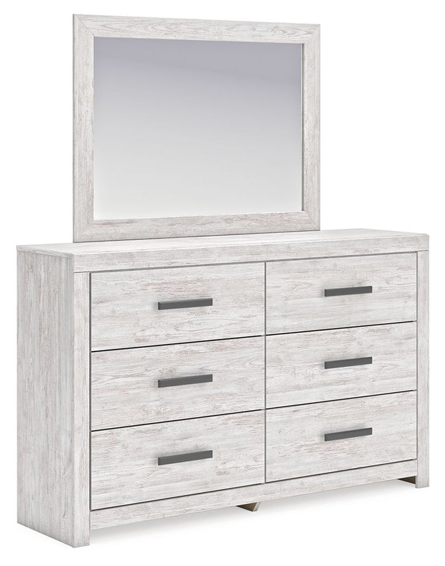 Cayboni - Whitewash - Dresser And Mirror - Tony's Home Furnishings