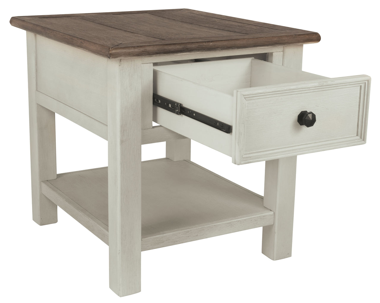 Bolanburg - White / Brown / Beige - Chair Side End Table - Door Tony's Home Furnishings Furniture. Beds. Dressers. Sofas.