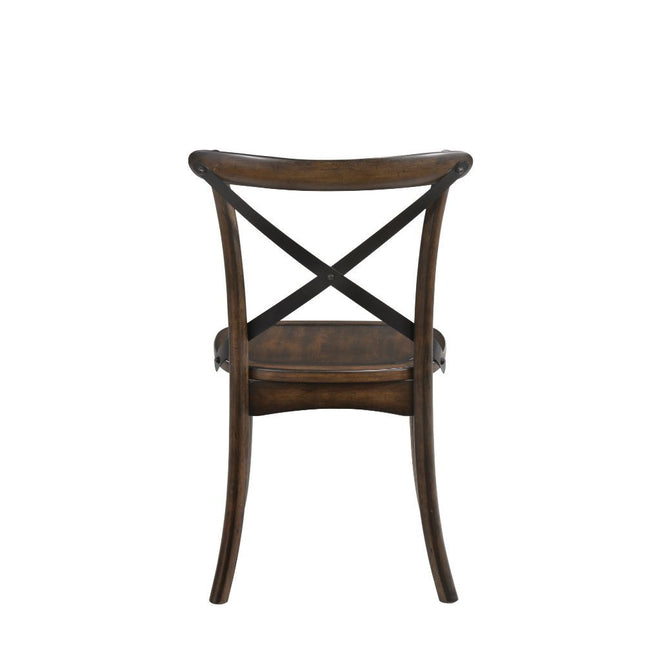 Kaelyn - Side Chair (Set of 2) - Dark Oak & Black - Tony's Home Furnishings