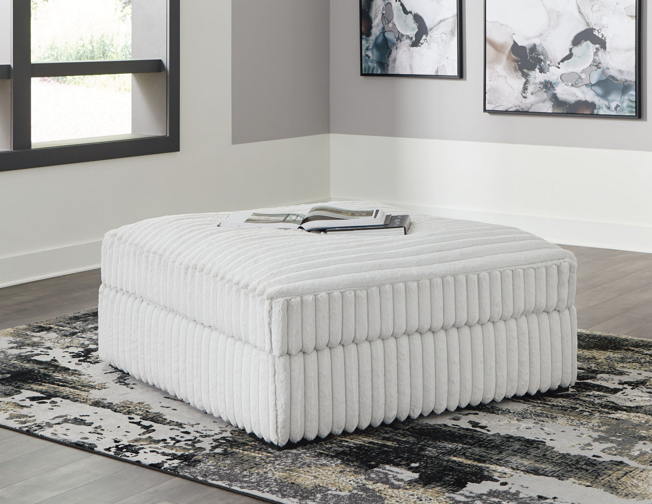 Stupendous - Alloy - Oversized Accent Ottoman - Tony's Home Furnishings