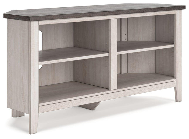 Dorrinson - Two-tone - Small Corner TV Stand Signature Design by Ashley® 