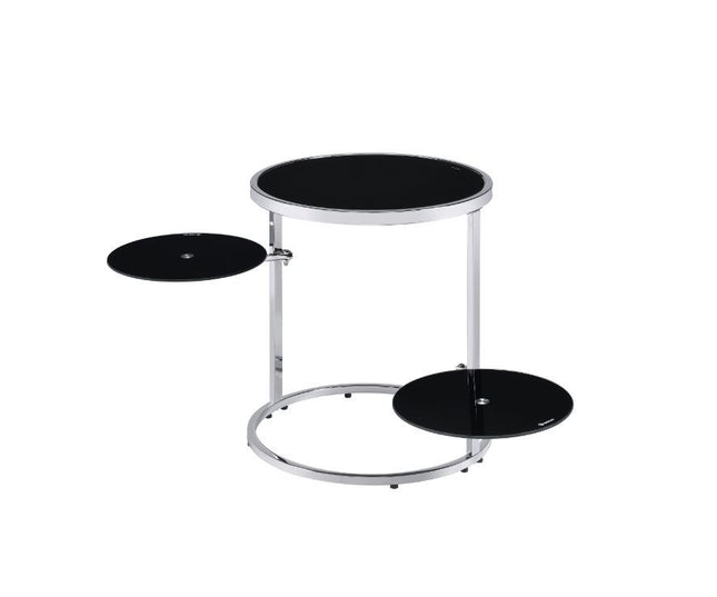 Lynch - Accent Table - Black & Chrome Finish - Tony's Home Furnishings