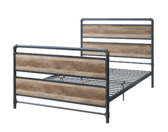 Brantley - Full Bed - Antique Oak & Sandy Gray Finish - Tony's Home Furnishings