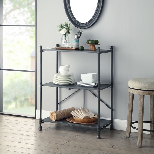 Cordelia - Console Table - Sandy Black, Dark Bronze Hand-Brushed Finish - Tony's Home Furnishings