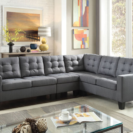 Earsom - Sectional Sofa - Gray Linen - Tony's Home Furnishings