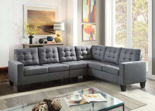 Earsom - Sectional Sofa - Gray Linen - Tony's Home Furnishings