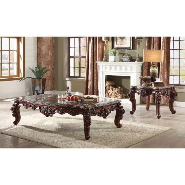 Forsythia - Coffee Table - Marble & Walnut - Tony's Home Furnishings