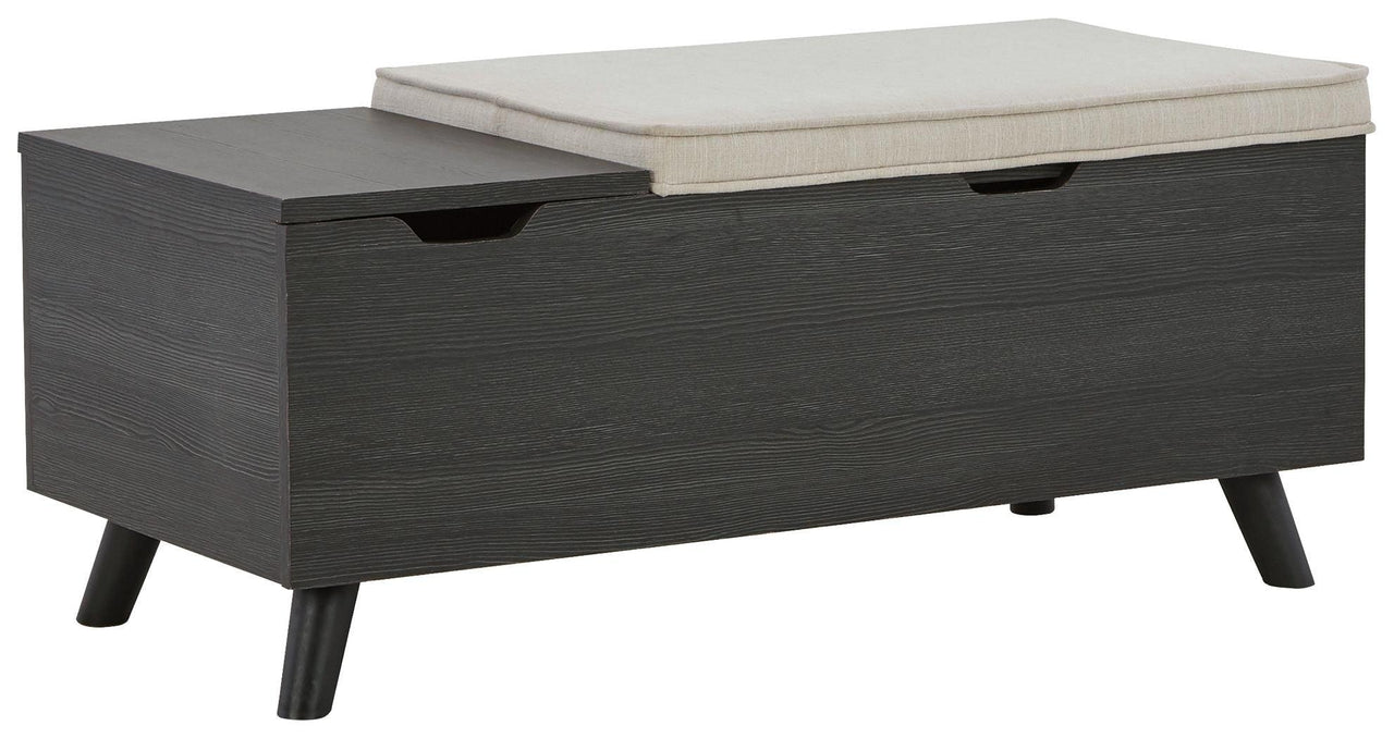 Yarlow - Dark Gray - Storage Bench Tony's Home Furnishings Furniture. Beds. Dressers. Sofas.