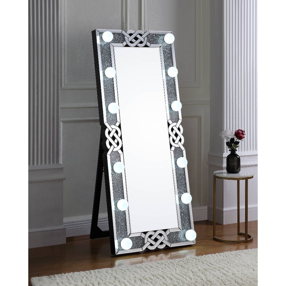Noralie - Accent Floor Mirror - Pearl Silver - Tony's Home Furnishings