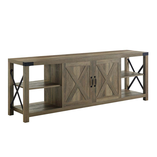 Abiram - TV Stand - Rustic Oak Finish - Tony's Home Furnishings