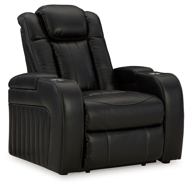 Caveman Den - Midnight - Power Recliner/ Adj Headrest - Tony's Home Furnishings