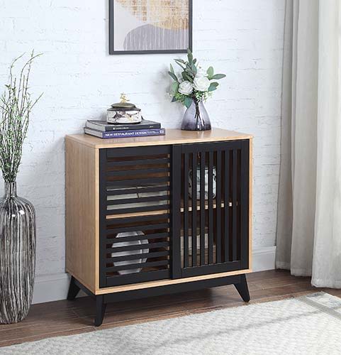 Gamaliel - Console Table - Oak & Espresso Finish - Tony's Home Furnishings