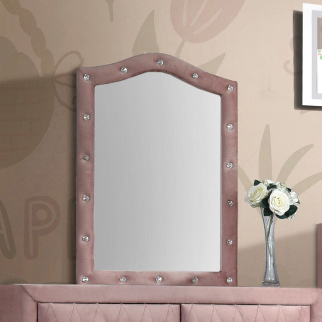 Reggie - Mirror - Pink Fabric - Tony's Home Furnishings