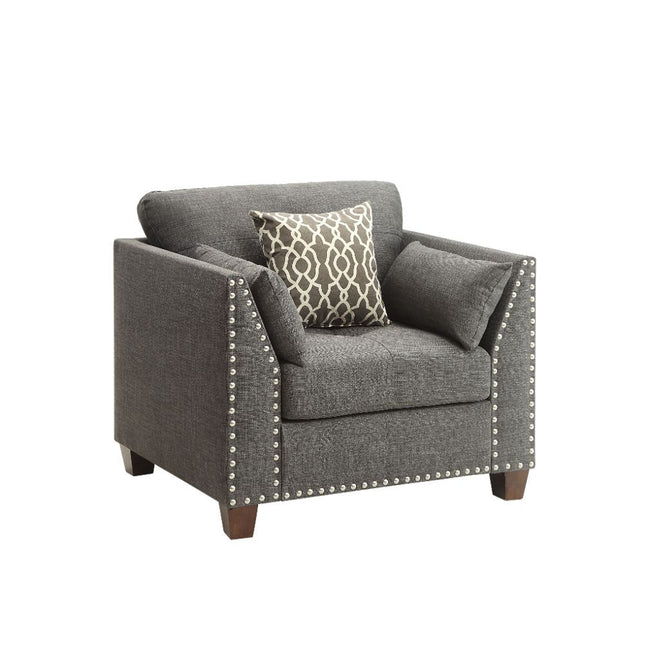 Laurissa - Chair - Light Charcoal Linen - Tony's Home Furnishings