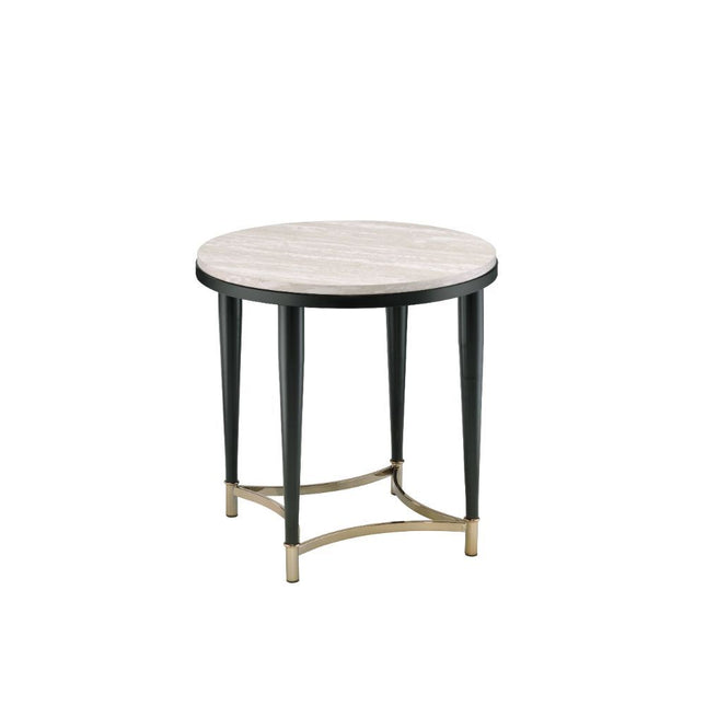 Ayser - End Table - White Washed & Black - Tony's Home Furnishings