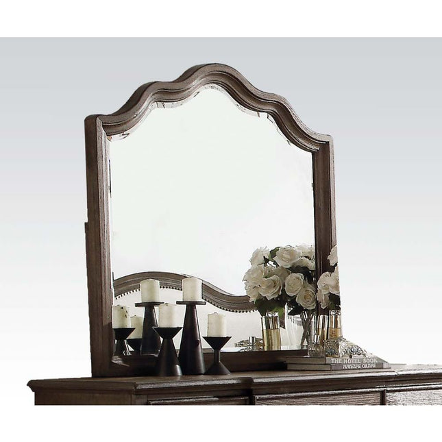 Baudouin - Mirror - Weathered Oak - Tony's Home Furnishings