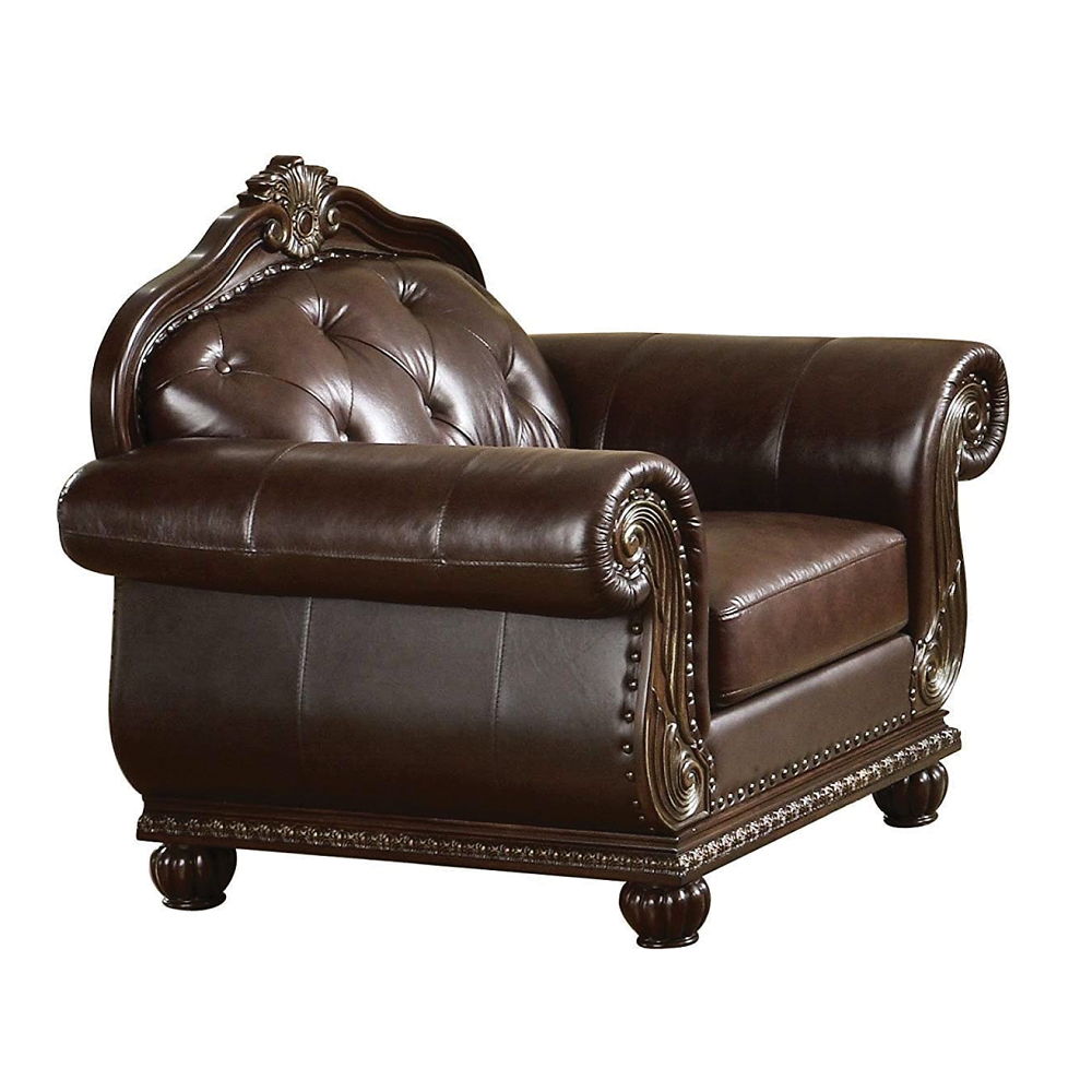 Anondale - Chair - Espresso Top Grain Leather Match - Tony's Home Furnishings