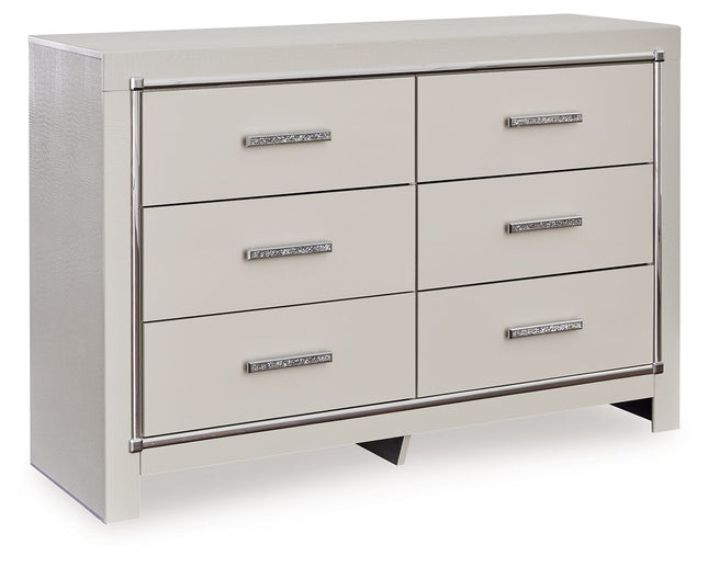 Zyniden - Silver - Six Drawer Dresser - Tony's Home Furnishings