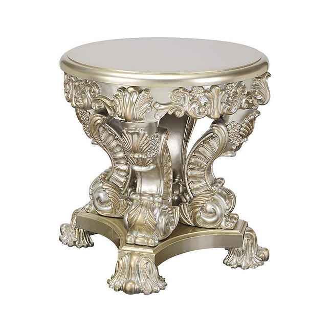 Sorina - End Table - Antique Gold Finish - 28" - Tony's Home Furnishings