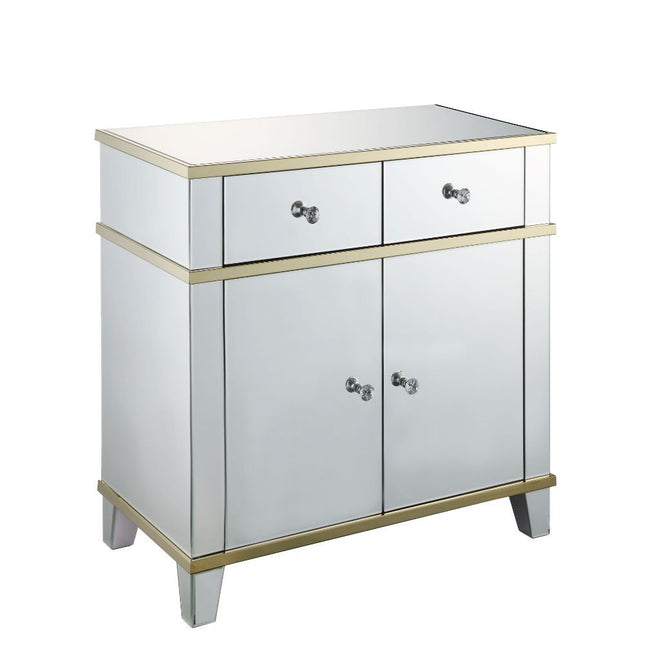 Osma - Accent Table - Mirrored & Gold - Tony's Home Furnishings