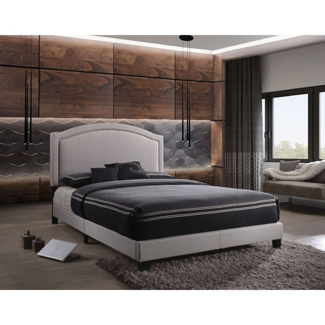 Garresso - Queen Bed - Fog Fabric - Tony's Home Furnishings