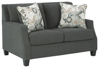 Thumbnail for Bayonne - Gray Dark - Loveseat Tony's Home Furnishings Furniture. Beds. Dressers. Sofas.