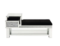 Noralie - Bench - Mirrored & Faux Diamonds - 24